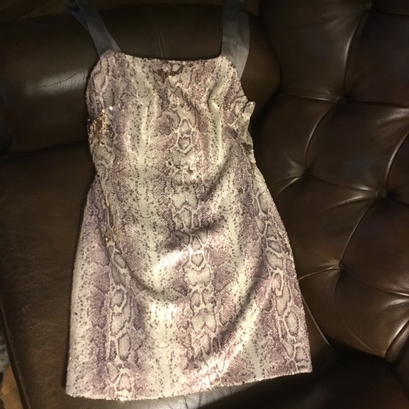 New Ramy Brook python print sequin mini dress 4 - Picture 9 of 9